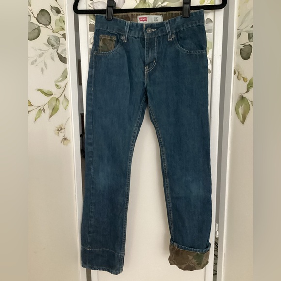 ♦️Boys Levi’s 511 Slim jeans Sz 10 camo trim EUC flap pockets camouflage - Picture 6 of 6